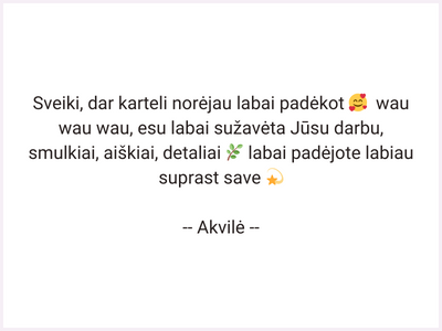 sielos augimo studija - kleintu atsiliepimai